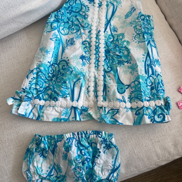 Set of 3 Lily shift dresses and bloomers - Picture 3 of 4